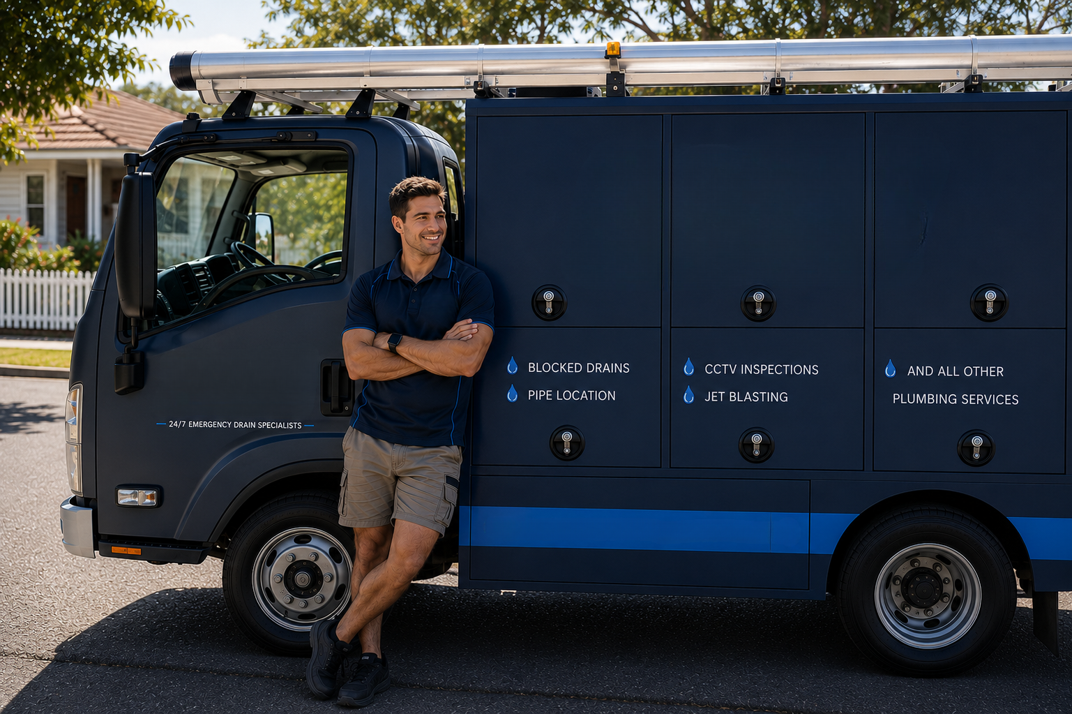 Plumber with Erskineville Blocked Drains van