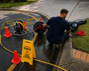 Plumber isolating the fault and diagnosing the problem